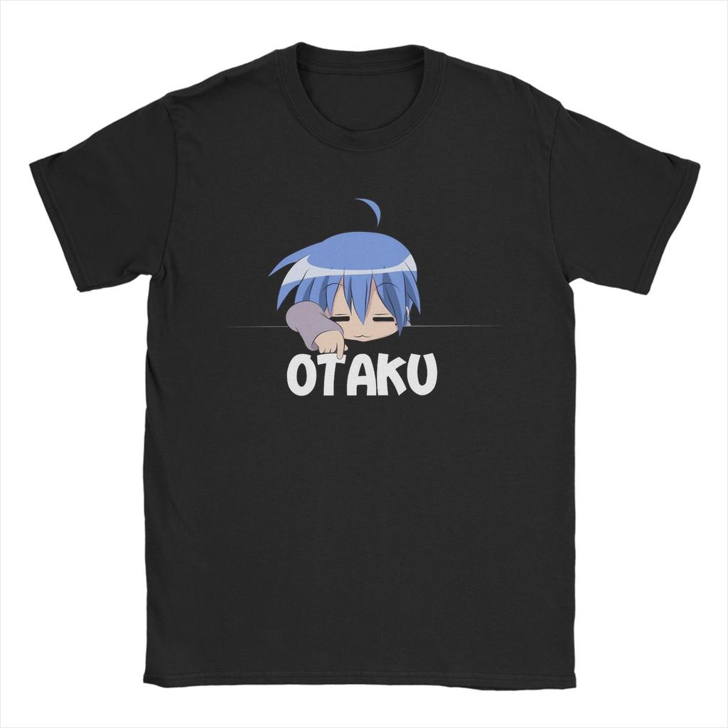 Винтажные футболки с дизайном Konata Izumi Lucky Star для унисекс, женские, с круглым вырезом, хлопковые, с коротким рукавом, одежда для вечеринок