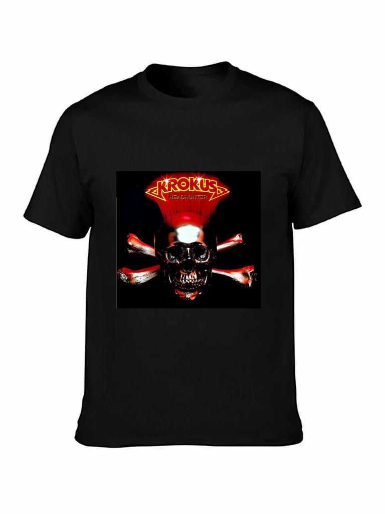Krokus Headhunter Skull Crossbones T-shirt