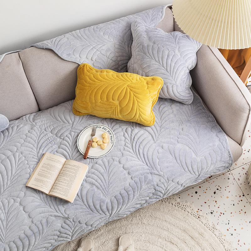 Подушка для дивана из фланели, простая подушка для сиденья, осенне-зимний плюшевый чехол для лица, тканевый чехол для дивана, подушка