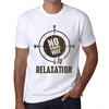 Мужская винтажная футболка с графическим принтом No Wrong Way Relaxation белая