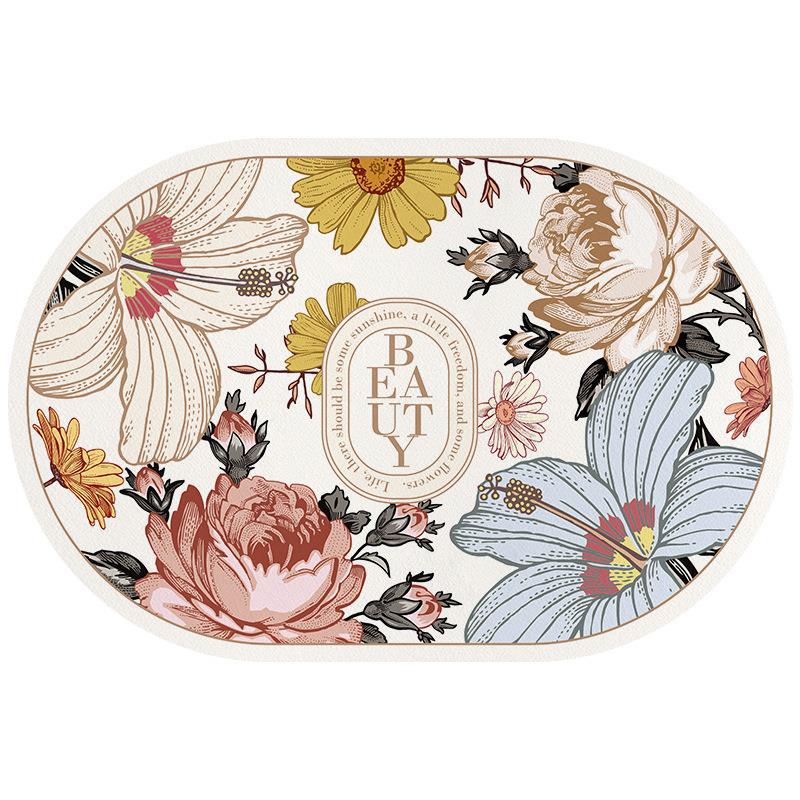 Ins Diatom Mud Bath Absorbent Mat Toilet Toilet Door Cushion Non-slip Quick Drying Mat Carpet