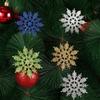 Craft Charming Bauble Christmas Tree Decor Glitter Snowflake Party Ornaments Festival Decoration