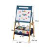 Tableau magnétique enfant - GINGER HOME MONSTER - Chevalet bois - Lettres aimantées - 2 bacs de rangement