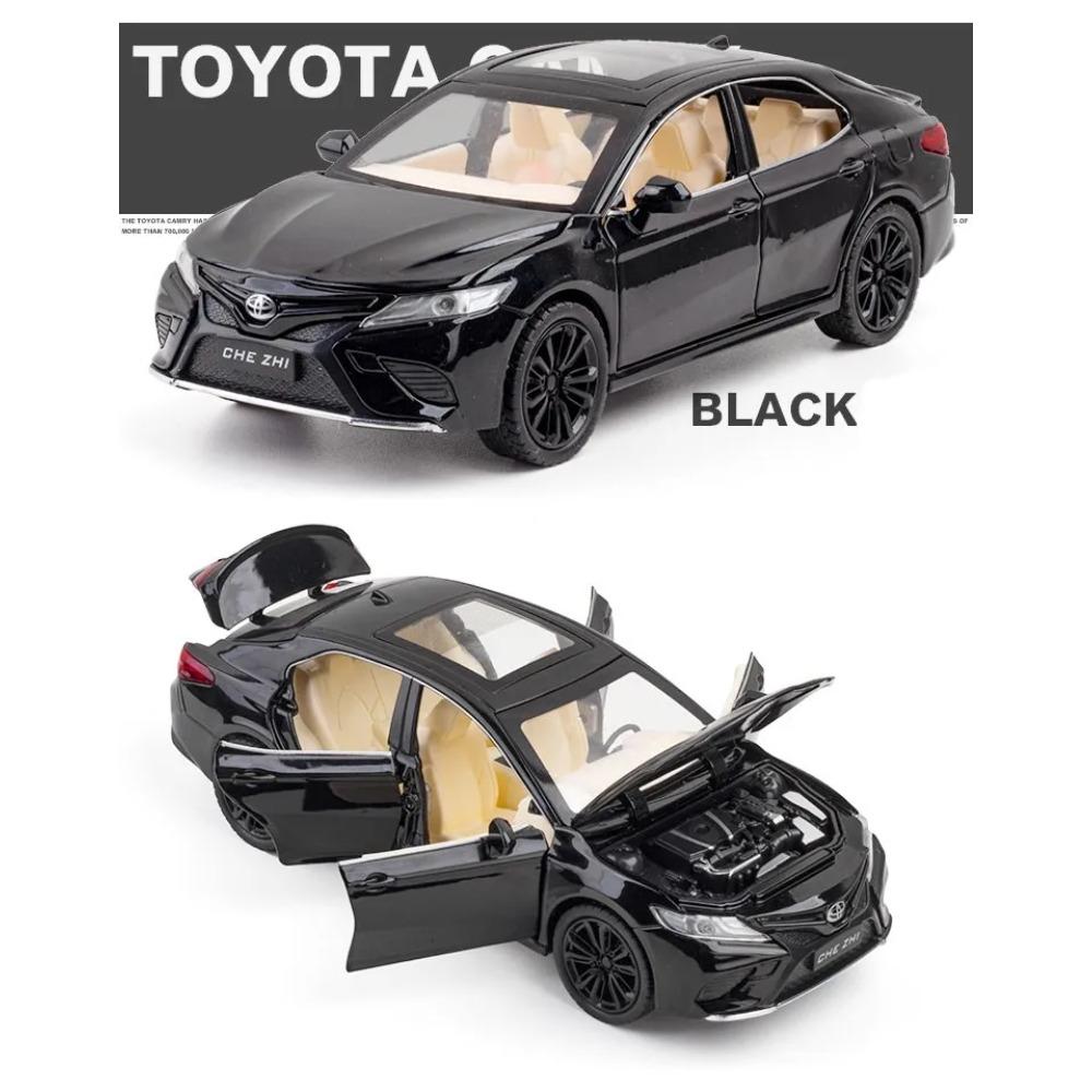 Игрушечная модель автомобиля в масштабе 1/24 Toyota Camry, открывающиеся двери со звуком и светом, образовательная коллекция, подарок ребенку