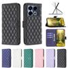 Подходит для мобильного телефона Infinix Note 40 Кожаный чехол HOT30 Xiaoxiangfeng Ромбовидный чехол-кошелек с отделениями для карт