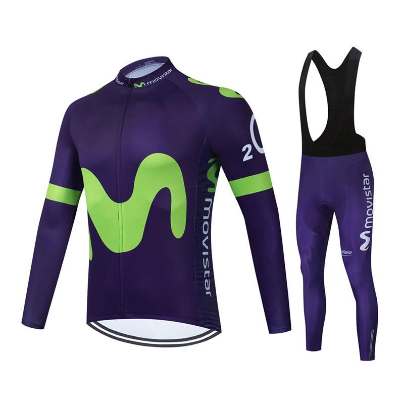 2026 Movistar Team Велосипедные джерси с длинным рукавом Ropa Ciclismo Maillot Велосипедная одежда Дышащая Mtb Велосипедная одежда