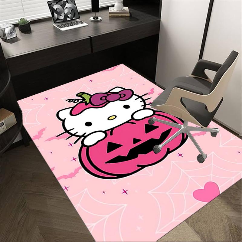 1 шт. Коврик Хэллоуин Hello Kitty, противоскользящий, из полиэстера, для офиса, спальни