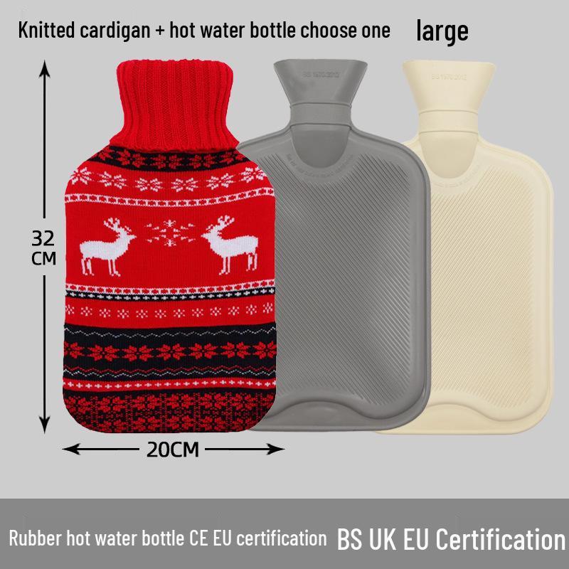Old-Fashioned Rubber Hot Water Bottle for Stomach Warming