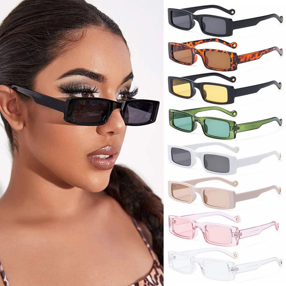 Retro Small Eyewear Sunglasses for Women Sun Glasses Rectangle Square Sunglasses