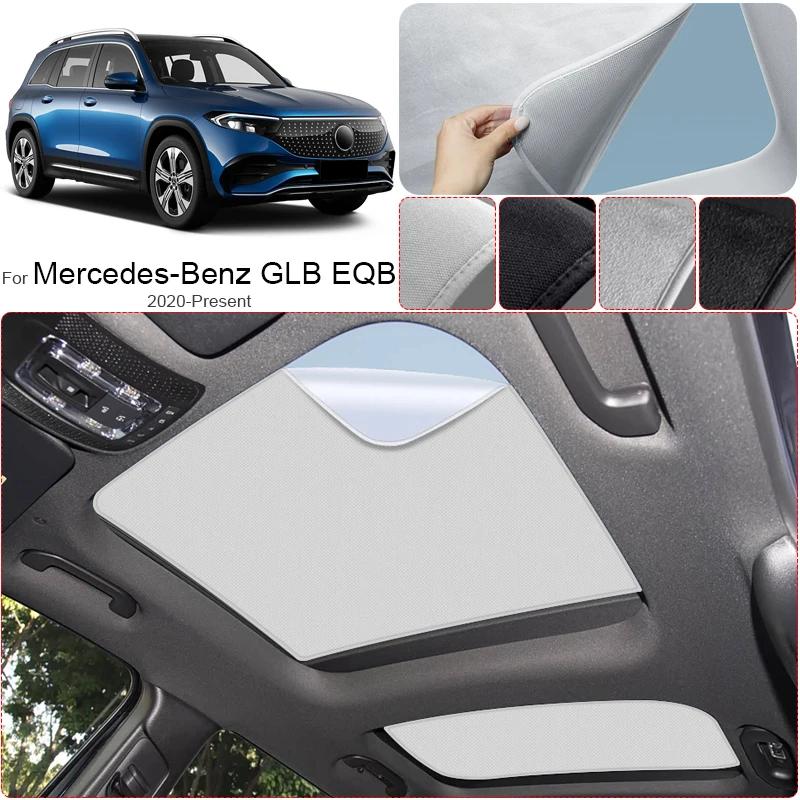 Car Suede Fabric Electrostatic Adsorption Sunroof Sunshade For MERCEDES-BENZ GLB EQB 2020-2026 Anti-UV Heat Insulation Skylight