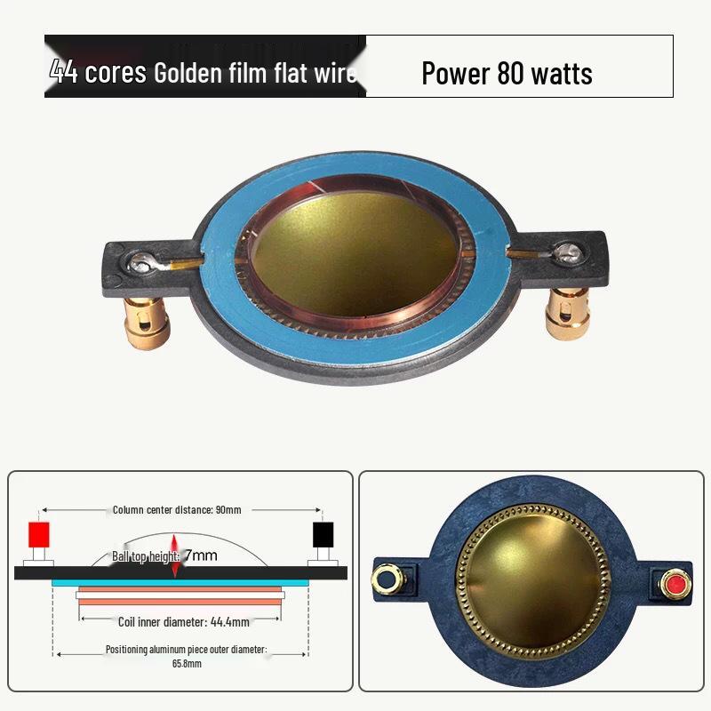 44.4mm Tweeter Voice Coil with Multiple Diaphragm Options and Flat Wire for 44 Core Speaker Repair