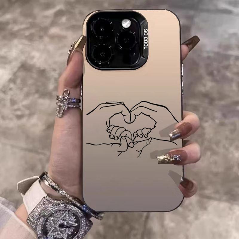 Phone Case For Xiaomi Redmi Note 14 Pro Plus 5G 13 12 11 10 Redmi 14C 13C 15C Valentine's Day Red Lips Rose Heart Gesture Cover