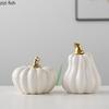 Ceramic Pumpkin Ornaments Home Decoration Crafts Halloween Gift Desktop Display Sculpture Model Figurines Miniatures Statue