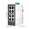 Industrial Mini 8 Port Gigabit Ethernet Switches Aluminum Shell Din Rail Mount PoE Switches For Tight Space