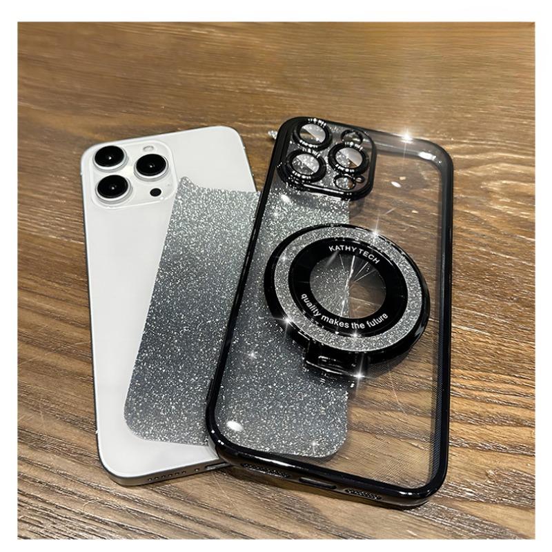 Роскошный чехол с кронштейном Glitter Case для vivo Y28 Y200 V21 V21E V23 Y76 Y73 Y53S Y51 Y36 Y35 Y33S Y31 Y22 Y21 Y20 Case Holder Cover