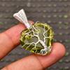 Peridot Heart Shape Tree Of Life Gemstone: 925 Sterling Silver Handmade Jewelry Pendant