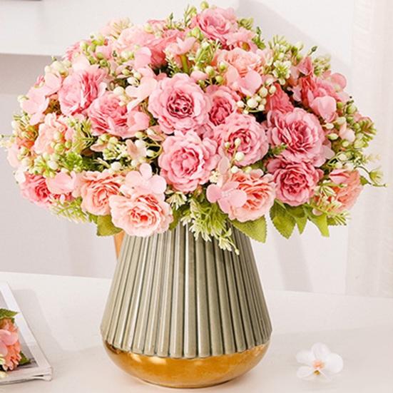 Практичный искусственный цветок пиона, реалистично выглядящий, прозрачная текстура, придает жизненную силу