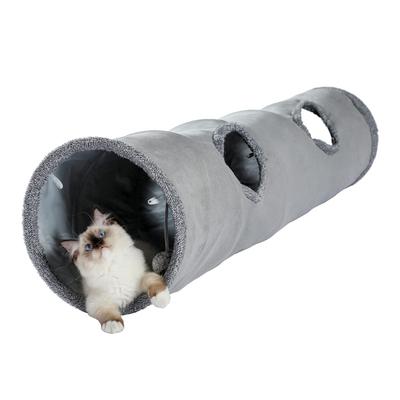 PAWZ Туннель для кошек Road, Игрушка для кошек, кроликов и собак, Складной, Прочный и долговечный туннель из замши для самостоятельных игр, для снятия стресса и активности, Популярная игрушка для домашних животных - Я