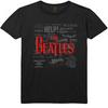 The Beatles Unisex Adult Titles Cotton Logo T-Shirt