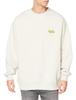 Sweatshirt Sweatshirt with Logo Embroidery for Oatmeal [IMPROVES] [SIDEWAYSTANCE] Fleece-lined Men, 70097,