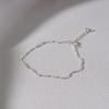 Mimi.J Jewelry 925 Silver Ladder Link Chain Bracelet
