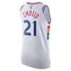 Nike Джоэл Эмбиид Филадельфия 76ers 2024/25 Городская версия Мужская майка Nike Dri FIT NBA Swingman FQ4478-100