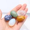 Collection Natural Blue Point Jade Mini Ornament Natural Stone Healing Egg Pattern Healing Stone