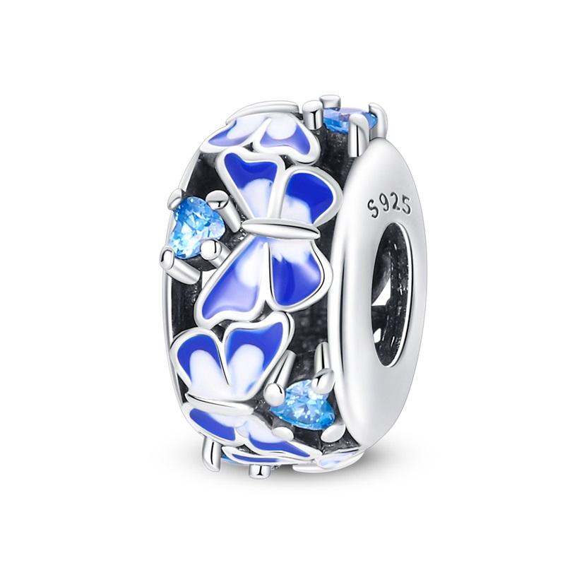 Fashion 925 Copper Fantasy Colorful Butterfly Series Pendent Beads Charms Fit 4MM Hole Diameter Bracelet Zircon Diy Making