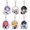 Anime Acrylic Keychain Blue Lock Cute Cartoon Character Pendant for Bags Keysring Cosplay Gifts