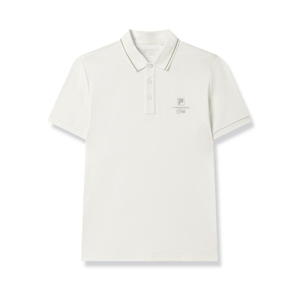 Fila Heritage Casual Business Versatile Breathable Cool Feel Embroidered Logo Short Sleeve Polo Men Polo Cloud-White F11M538123FWT