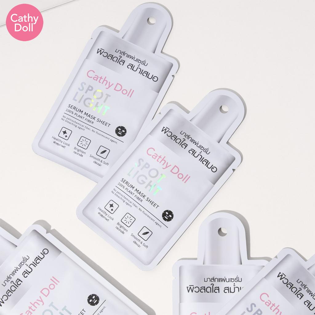 Cathy Doll Тканевая маска-сыворотка Spotlight, здоровый вид, осветление, гладкость и мягкость, 20 г x 1 шт / 3 шт - Тайский уход за кожей
