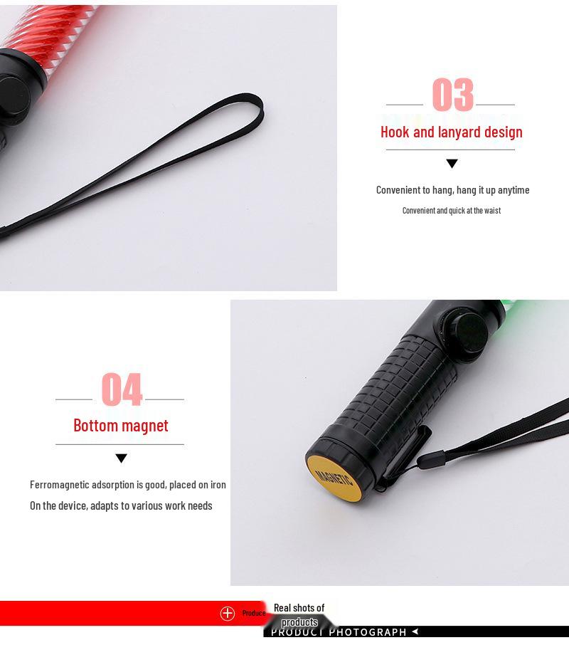 Rechargeable 29CM LED Glow Stick & Traffic Baton