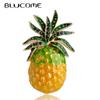 Blucome New Pineapple Brooches For Women Men Shirt Collar Badge Pins Enamel Esmalte Fruit Brooch Harajuku Accessory Scarf Clip
