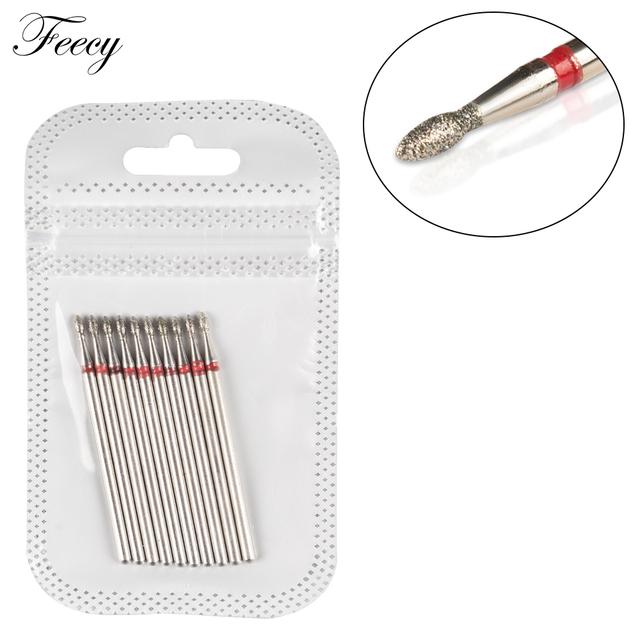 Фрезы для маникюра, 10 шт., Алмазные сверла для ногтей, станочные фрезы для снятия гель-лака, пилка для ногтей, буфер для педикюра