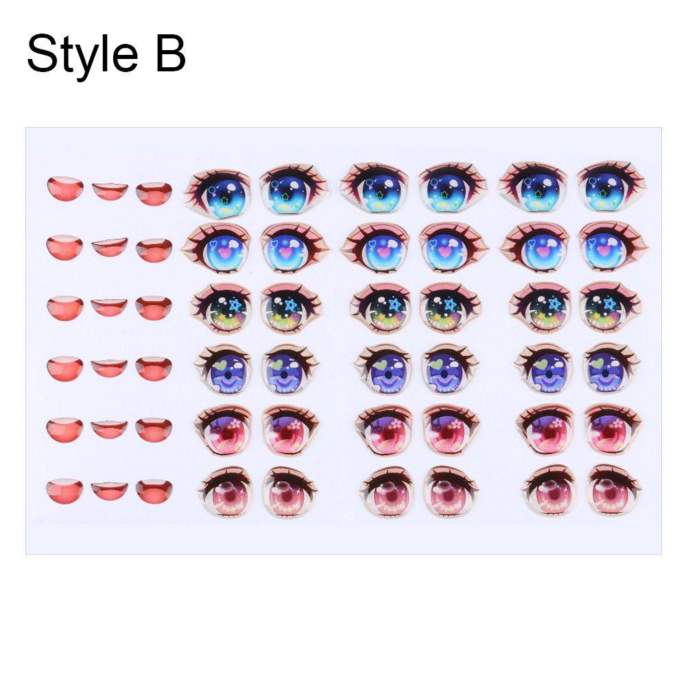 crystal Boy/Girl Decals Face Organ Paster Cartoon Eyes Stickers Eye Chips Paper Anime Figurine Doll