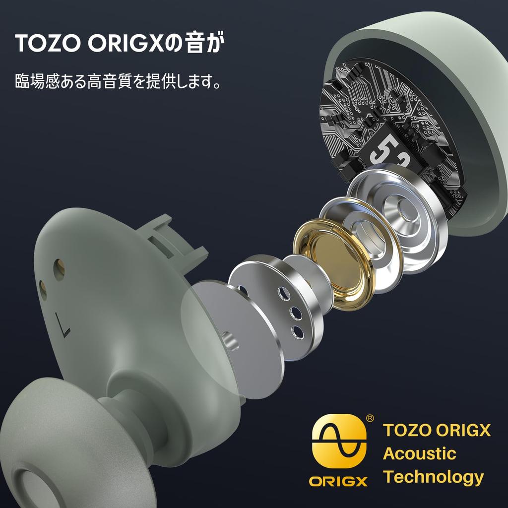 TOZO A1 Wireless Earphones (Green)