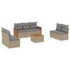 VidaXL Salon de Jardin avec Coussins 8 pcs, Canapés de Terrasse, Ensemble de Meubles de Patio, Mobilier d'Extérieur, Beige 3227564