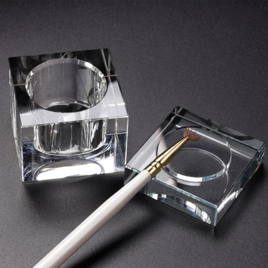 1 унция хрустальные стеклянные Dappen чаши с крышкой для нейл-арта акрил