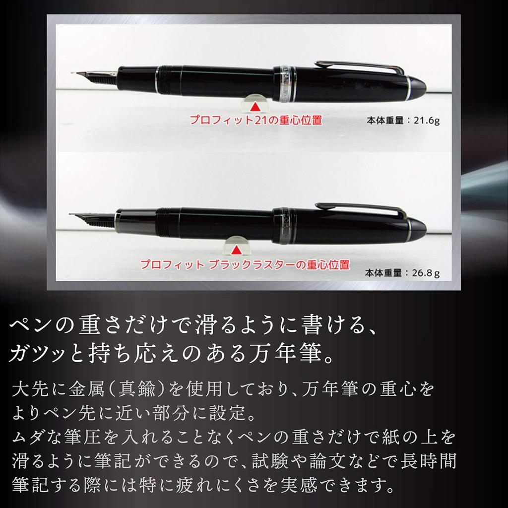 Sailor fountain pen Profit Black Luster Средняя точка 11-3048-420