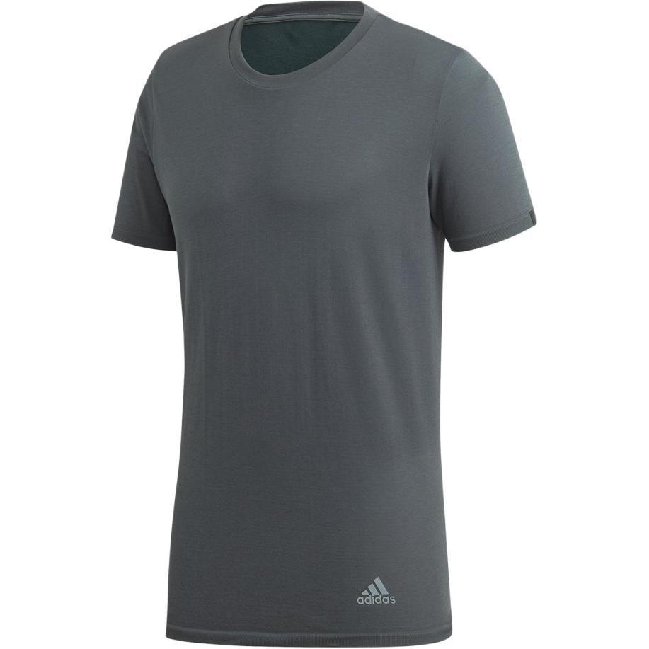 adidas Футболки Мужские Зеленые С Круглым Вырезом Умеренный Прямой Крой DX2144
