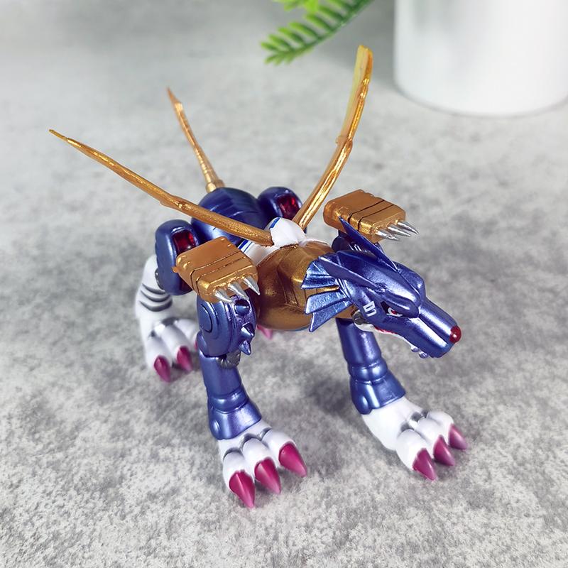 Digimon Adventure Animation Toys Metal Garurumon 9.5cm Gk Figure Anime Model Desktop Decoration Toy Boy Birthday Gift