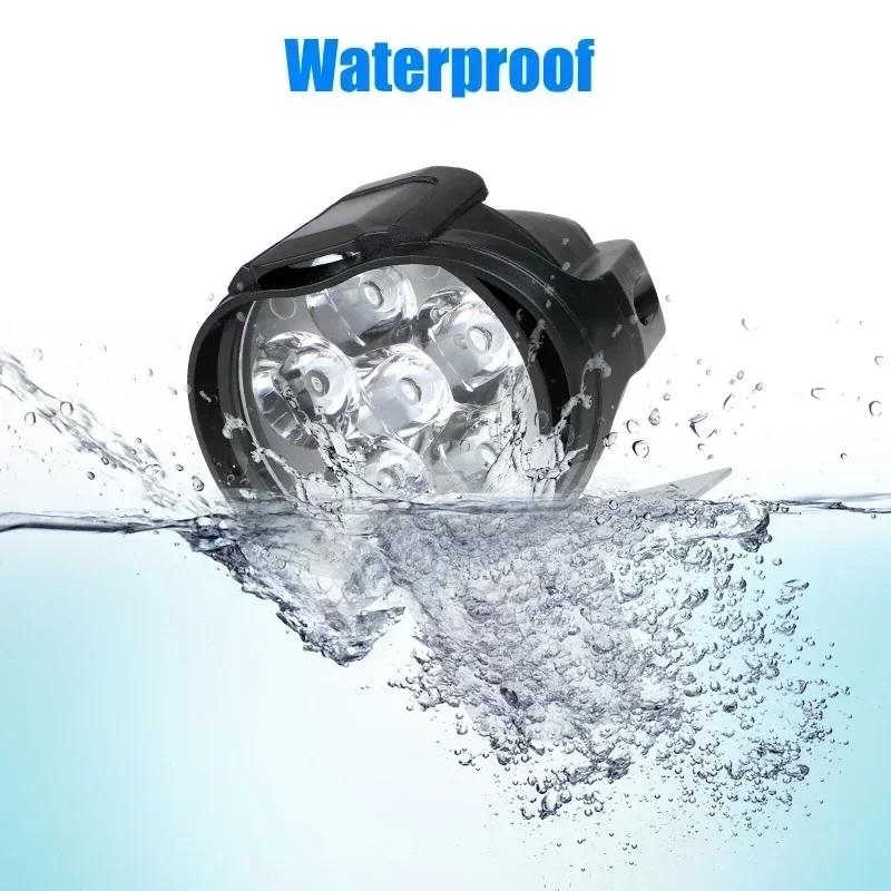 2/4 шт. Мотоциклетная фара 6 светодиодов Вспомогательные прожекторы Скутеры Водонепроницаемые Модифицированные лампы Скутеры Мотор Фара Аксессуар