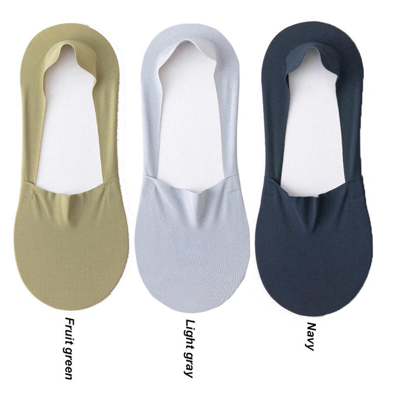 Мужские носки Модные летние мужские невидимые носки-невидимки Однотонные повседневные дышащие силиконовые нескользящие носки с низким вырезом до щиколотки