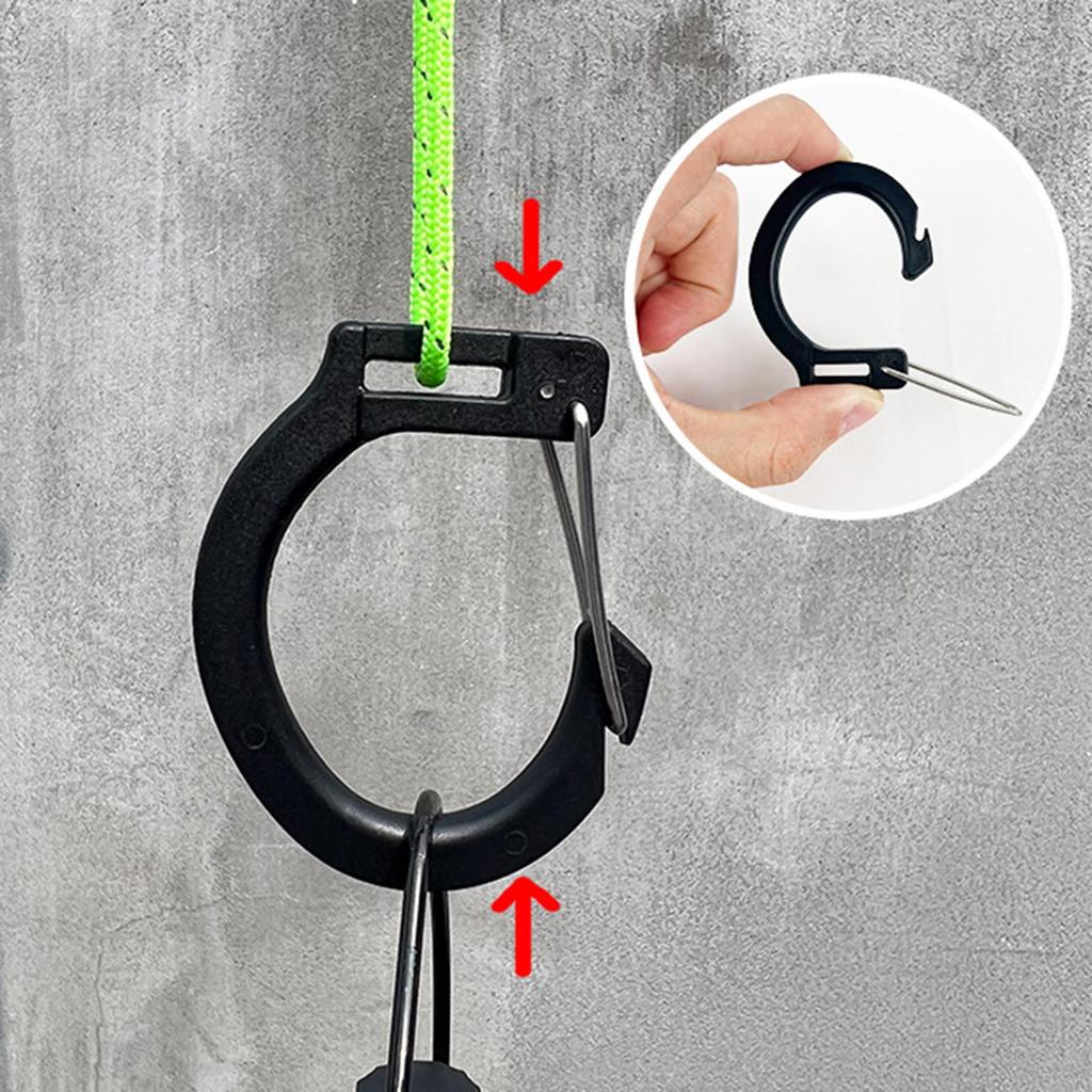 5Pcs Plastic Snap Clip Hook Camping Carabiner Buckle Outdoor Tent Accessories Multifunction Snap Hook Camping Equipment