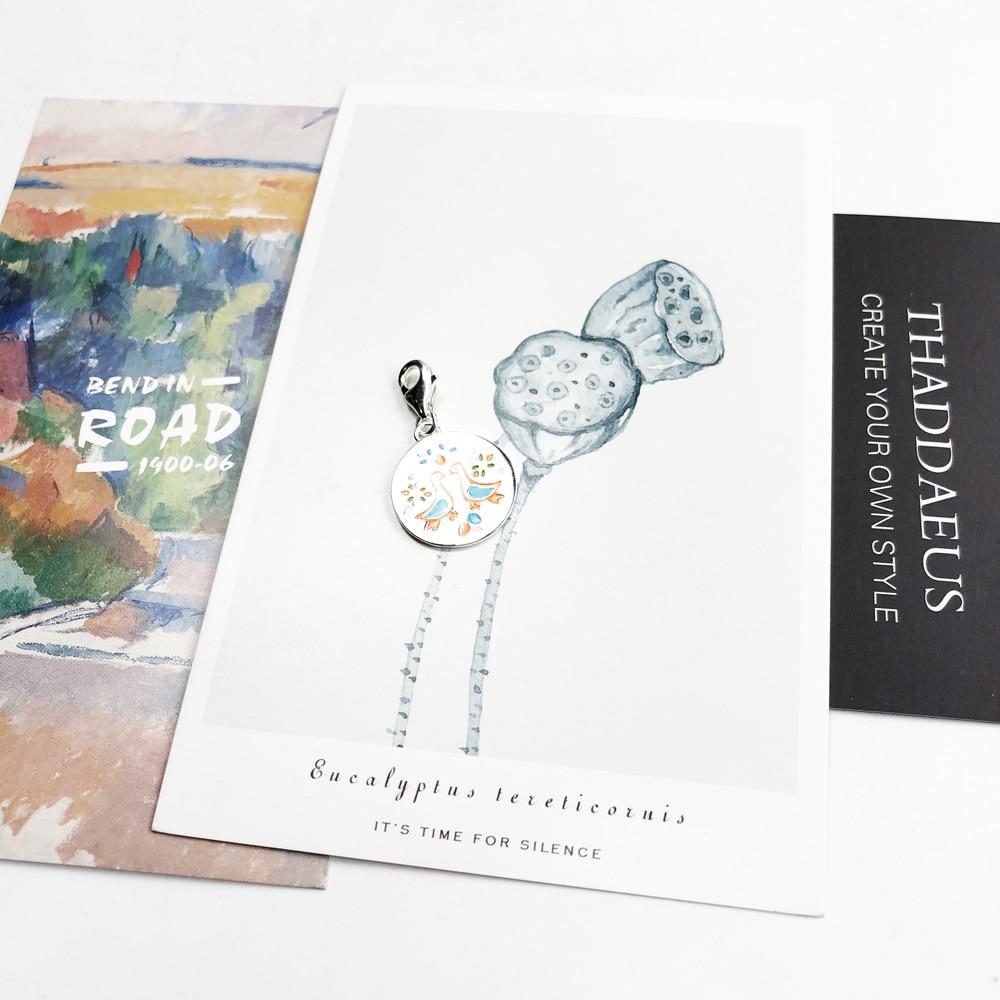 Charm Necklace Love Birds &Heart Locket , Suumer New Fashion Jewelry Europe 925 Sterling Silver Romantic Gift For Women