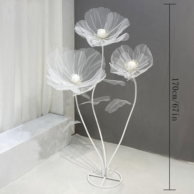 3 шт. Свадебные украшения для банкетного зала, Гигантские цветы для украшения, Большие искусственные шелковые цветы для фона вечеринки и банкета