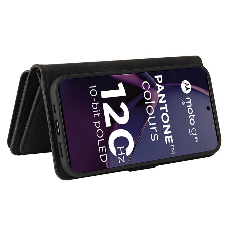 For Motorola Moto G84 5G Zipper Wallet Case with 15 Card Slots and Strap Leather Phone Cover