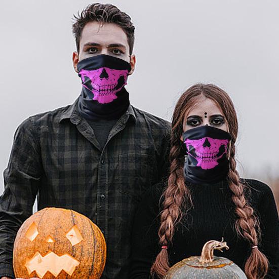 Велосипедный шейный платок с черепом на Хэллоуин, дышащий, защита от солнца и ультрафиолета, легкий, для мужчин и женщин, мотоциклетный защитный щиток, бандана, шарф