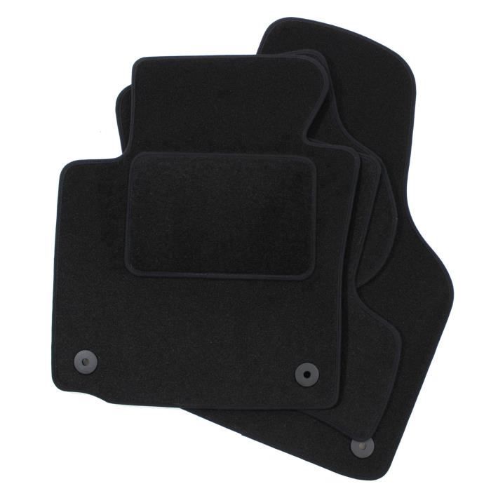 Tapis De Sol - Seat - Leon - Velours Noir - Sur Mesure - Renforcé Au Niveau Des Pédales