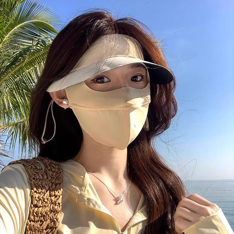 Women's Full Face Anti-UV Sunscreen Mask with Neck Protection - 2025 Summer Cycling Facekini